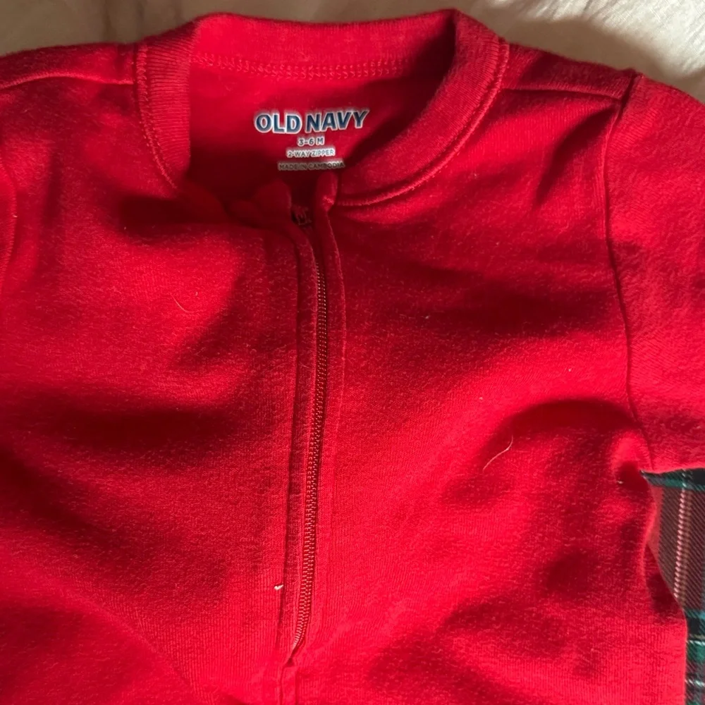 Old Navy Red 'My First Christmas' Kids Footie - Picture 2 of 2